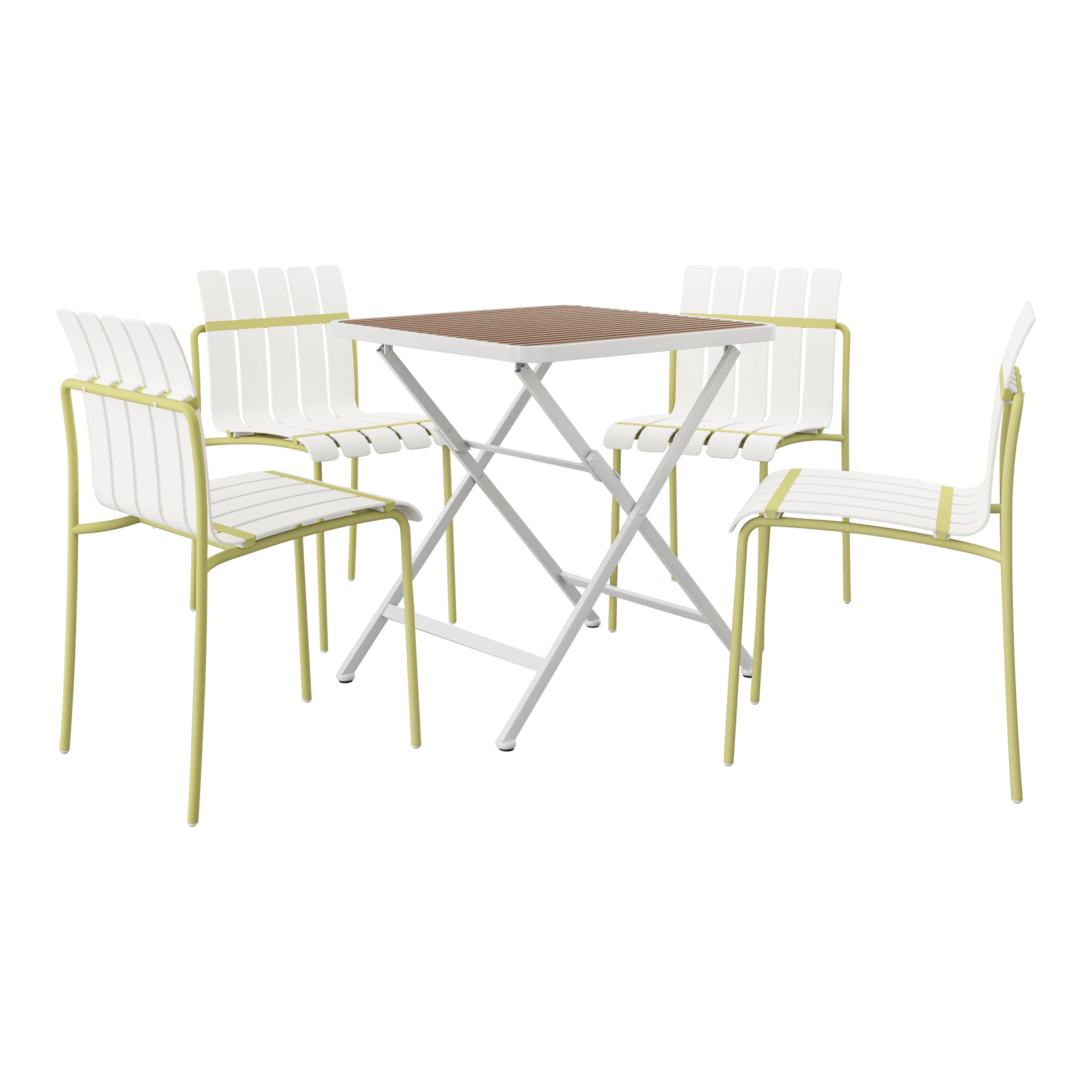 Summer 4-Pack Modern Striped Color Block Chairs Set