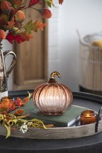 Set of 8 Glass Pumpkins for Fall Decor