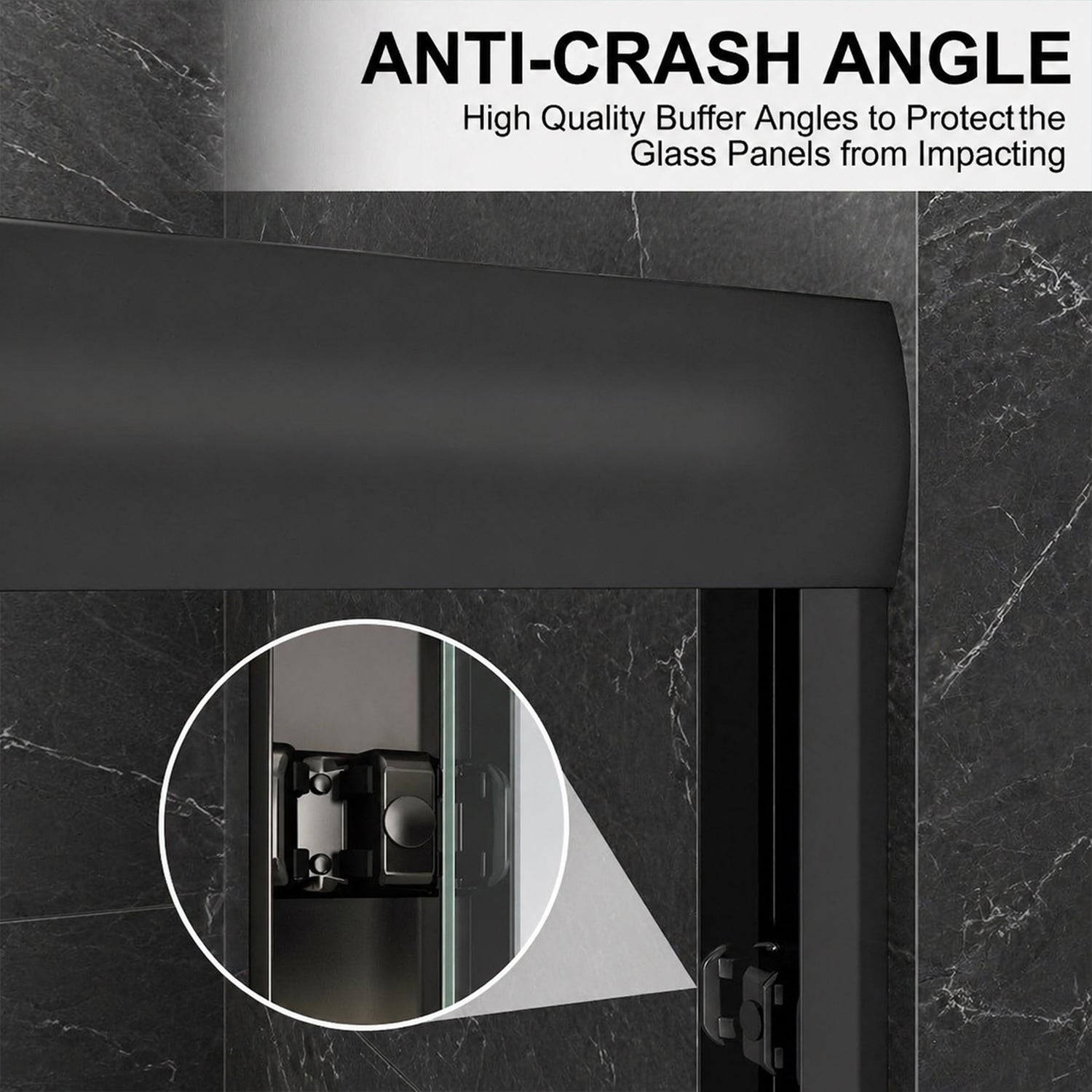 60'' W x 74'' H Sliding Frameless Shower Door with 6mm Tempered Glass