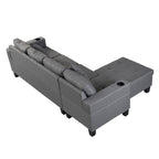 Modern L Shape Sectional Sofa Set with Chaise Lounge