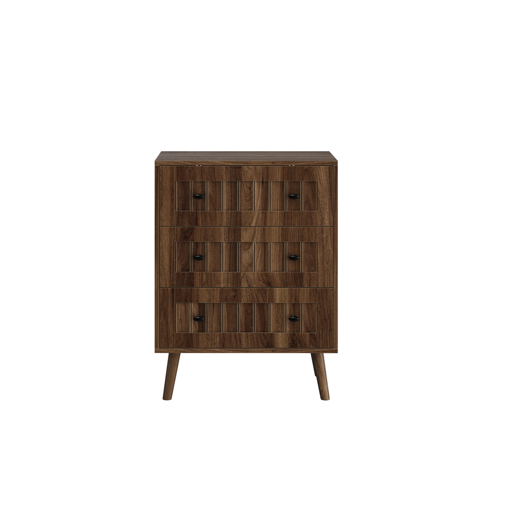 3 Drawer Dresser - Modern Walnut