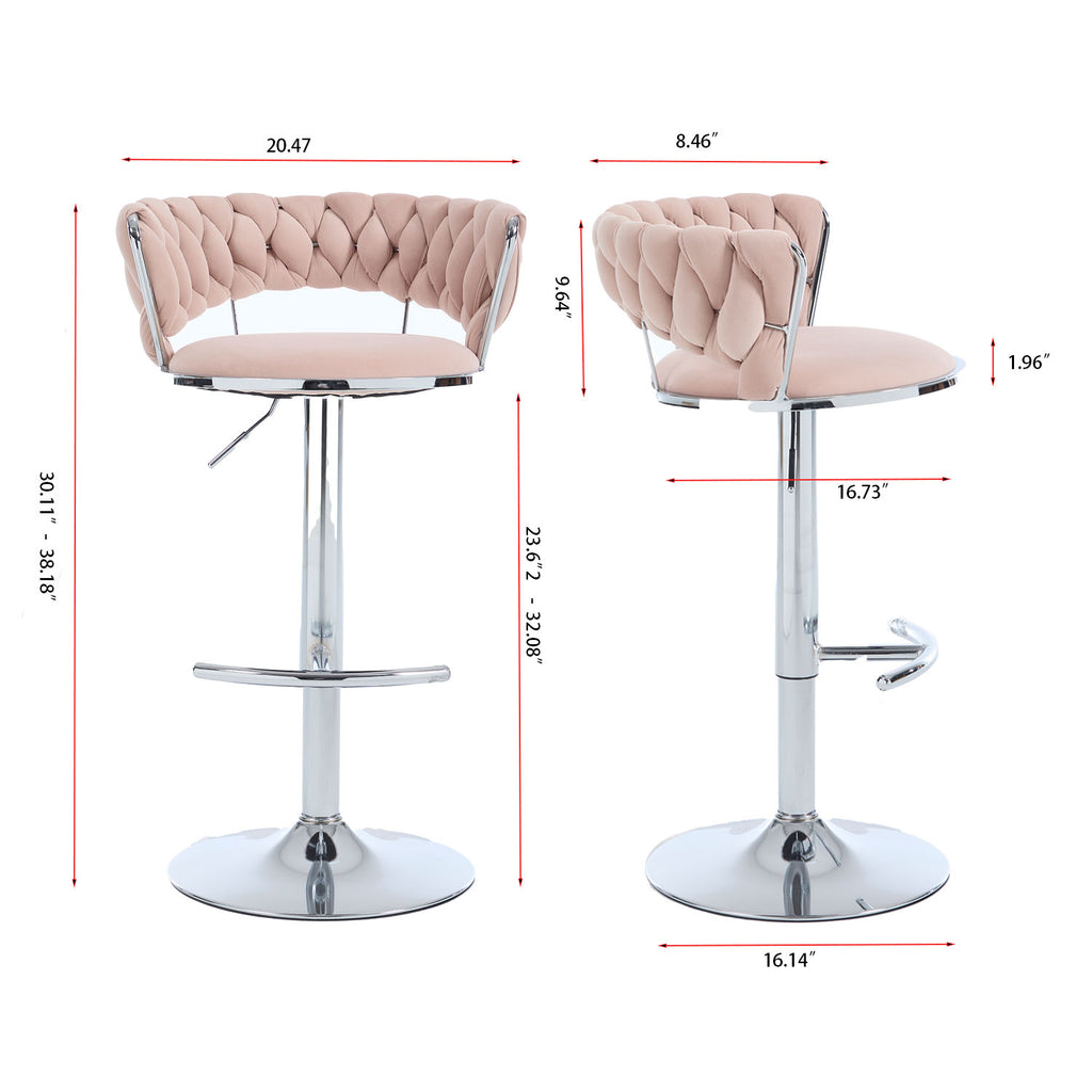 Set of 2 Bar Stools, with Strong Foam Seats