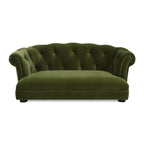 Kiki 36.5" Chesterfield Dog Sofa Bed, Medium, Olive