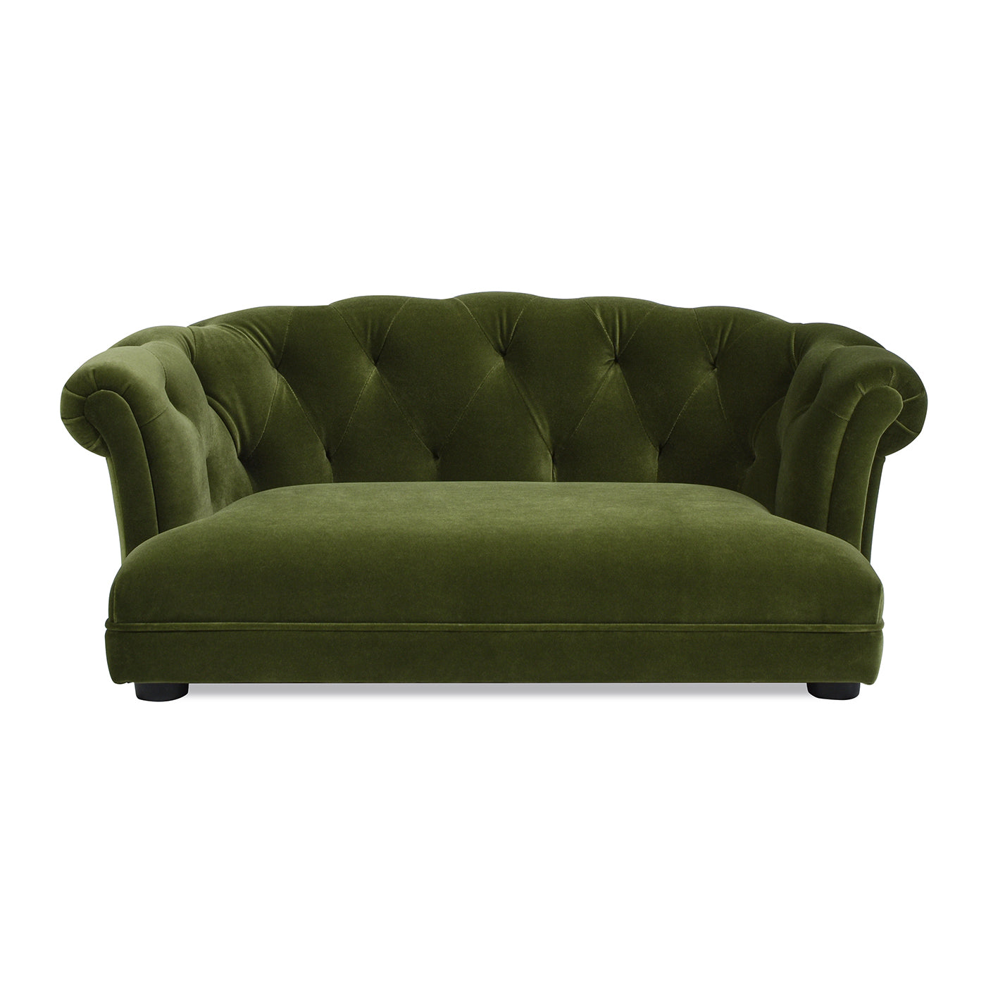 Kiki 36.5" Chesterfield Dog Sofa Bed, Medium, Olive