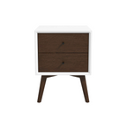 Caroline Mid Century Modern Style 2-Drawer Nightstand