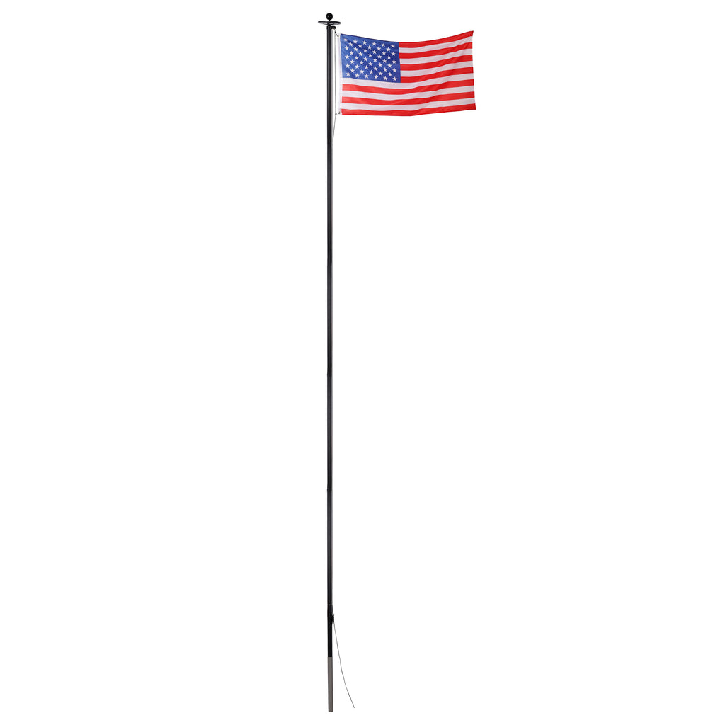 20FT Heavy Duty Flagpole Kit with LED Solar Light