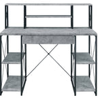 Grey and Black Writing Desk