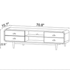 Alexa Mid Century Modern Style TV Stand
