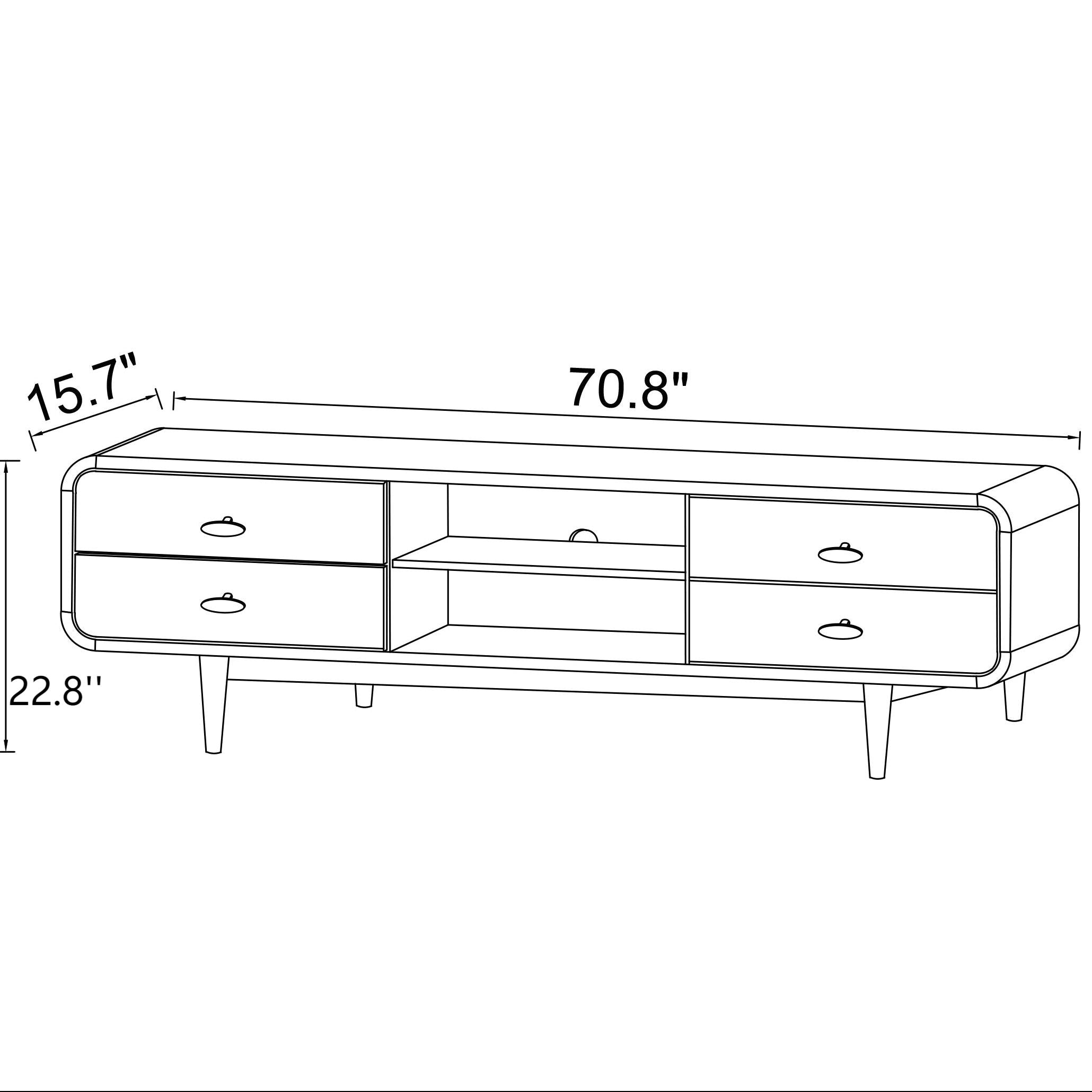 Alexa Mid Century Modern Style TV Stand