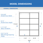 Adjustable Matte Shower Doors