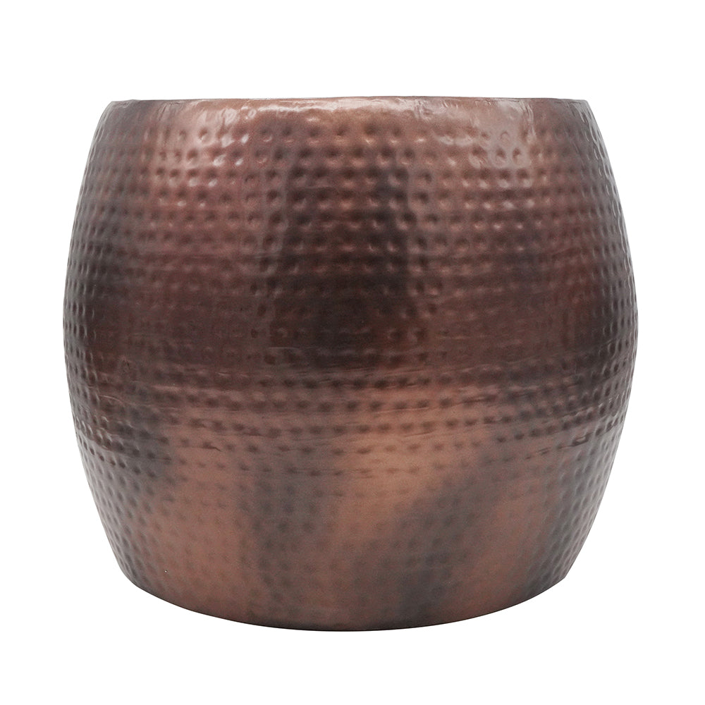 Nuria Hammered Iron Accent Table, 19.5-Inch, Bronze