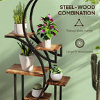 S-Shaped Plant Stand - 8 Tier Plant Shelf for Multiple Plants