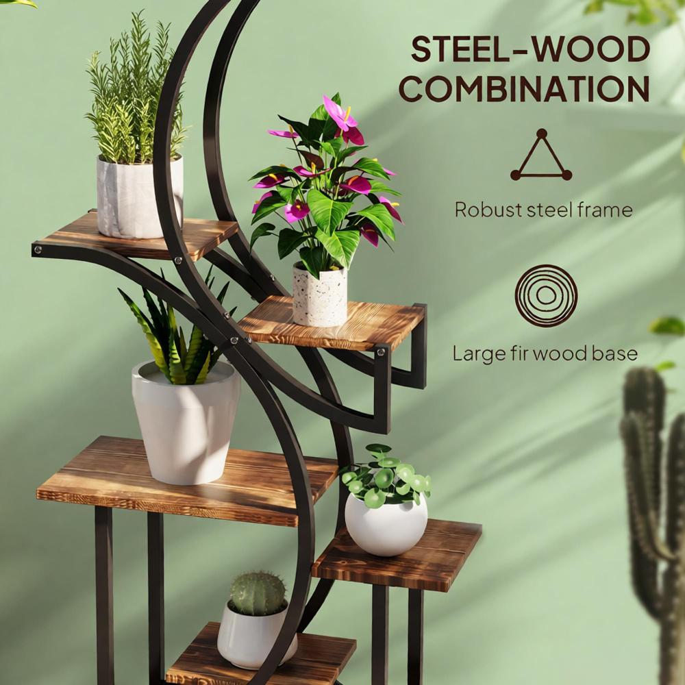 S-Shaped Plant Stand - 8 Tier Plant Shelf for Multiple Plants