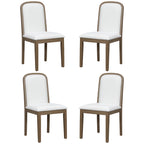 TREXM Vintage Style Dining Chair Set with 4 Upholstered Chairs