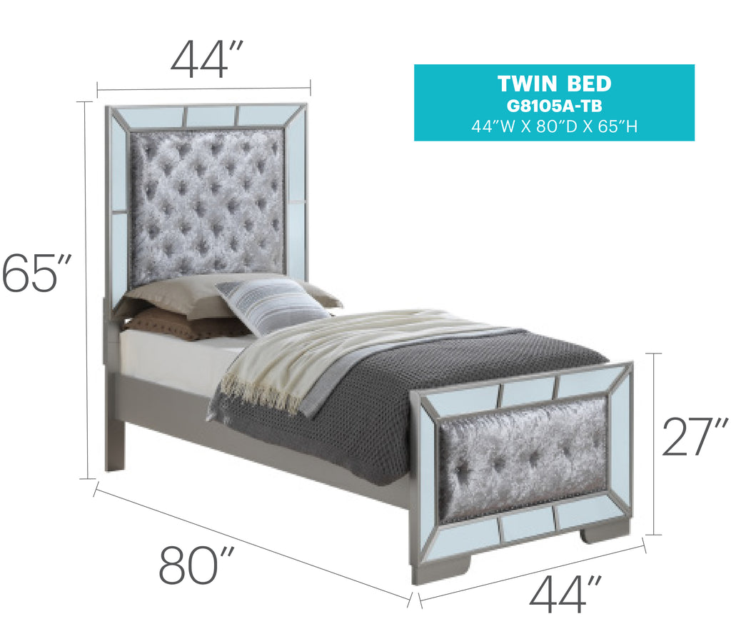 Elegant Contemporary Twin Bed