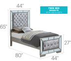 Elegant Contemporary Twin Bed