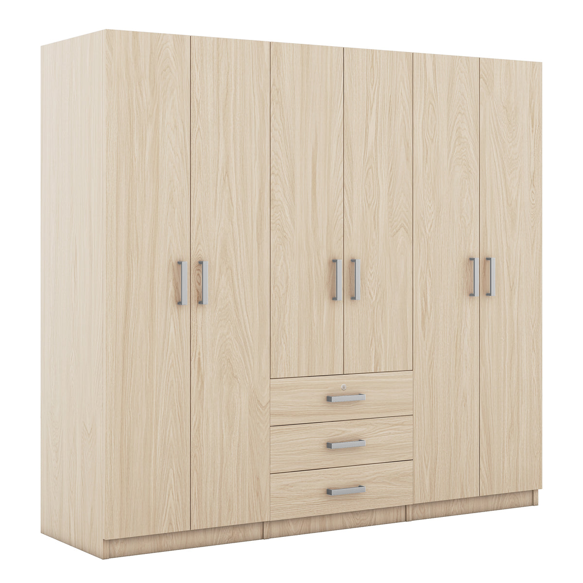 6-Doors Wooden Wardrobe Storage for Bedroom