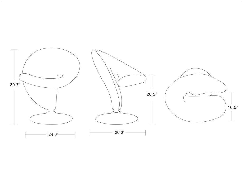 Curl Wool Blend Swivel Lounge Chair