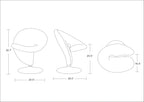 Curl Wool Blend Swivel Lounge Chair