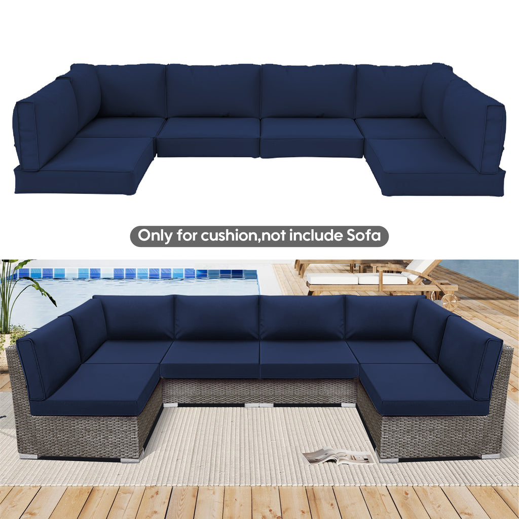 Outdoor Cushions for Patio Furniture Replacement - Navy Blue