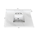 37-Inch Quartz Bathroom Vanity Top