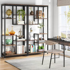 69.2" 6-Tier Rustic Brown Industrial Etagere Bookcase