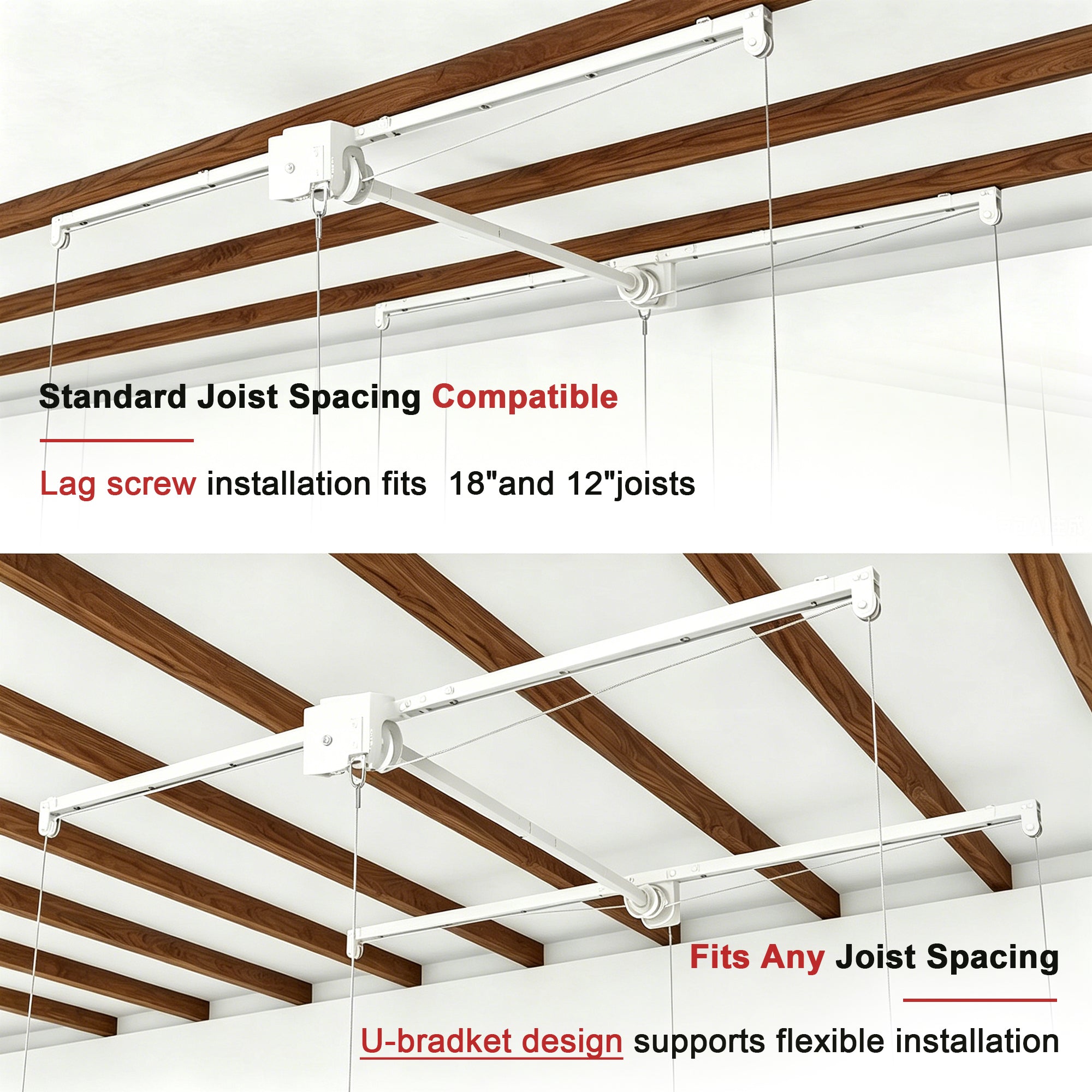 Overhead Garage Storage Rack 3x6 FT for High Ceilings