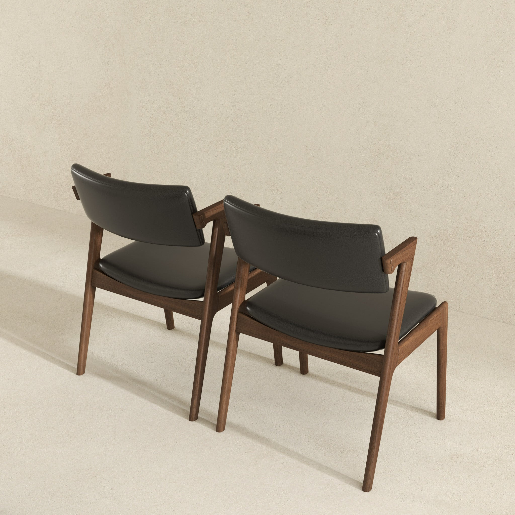 Edwin Mid Century Modern Kitchen Dining Chair (Set of 2)