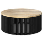 Demy 35 Inch Wide Solid Mango Wood Coffee Table
