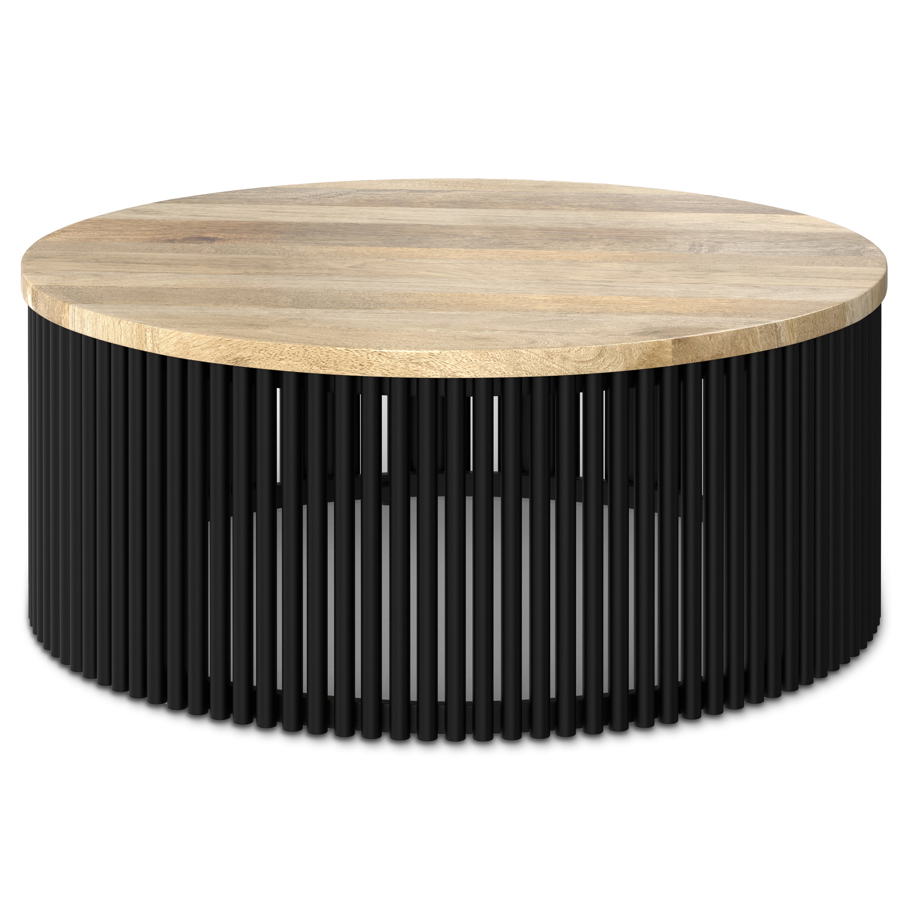 Demy 35 Inch Wide Solid Mango Wood Coffee Table