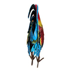 Wrought Iron Rooster Garden Statue