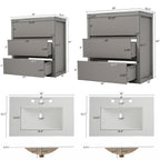 60" Double Sinks Bathroom Vanity Set