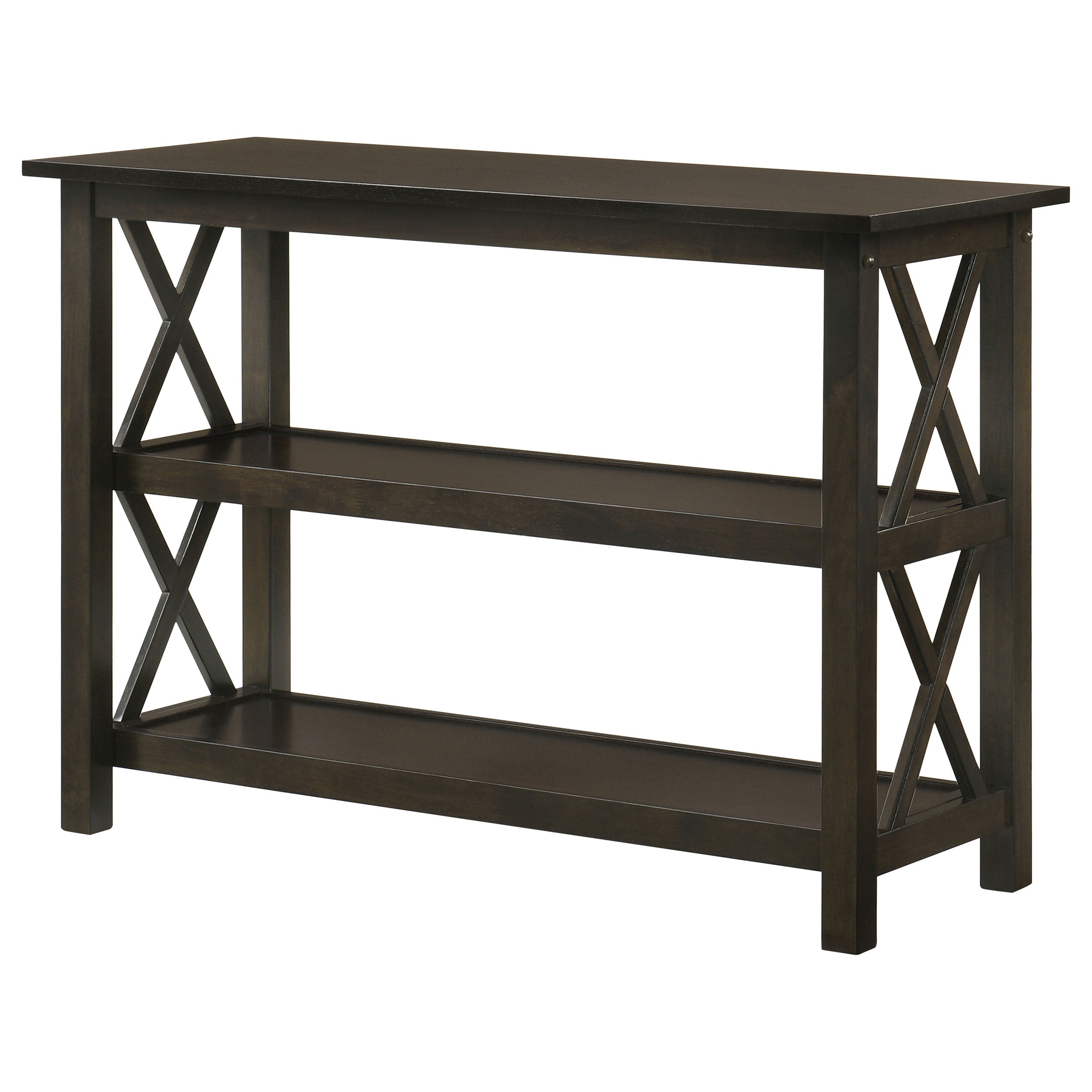 Rachelle 2-shelf Wood Entryway Console Table Deep Merlot-CoasterEssence
