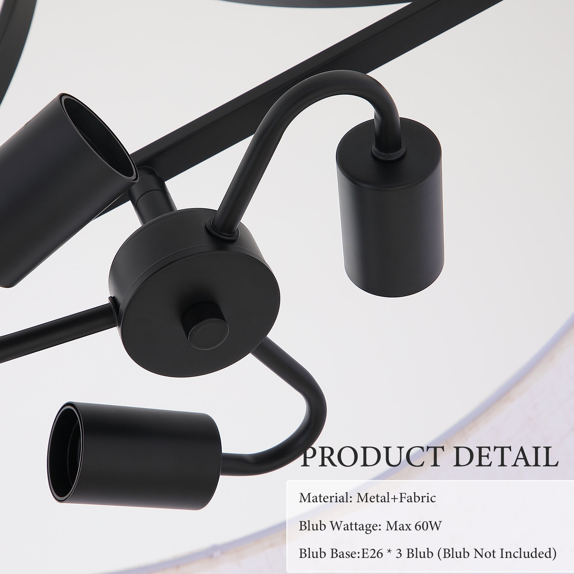 Modern 3-Light Fabric Pendant Light