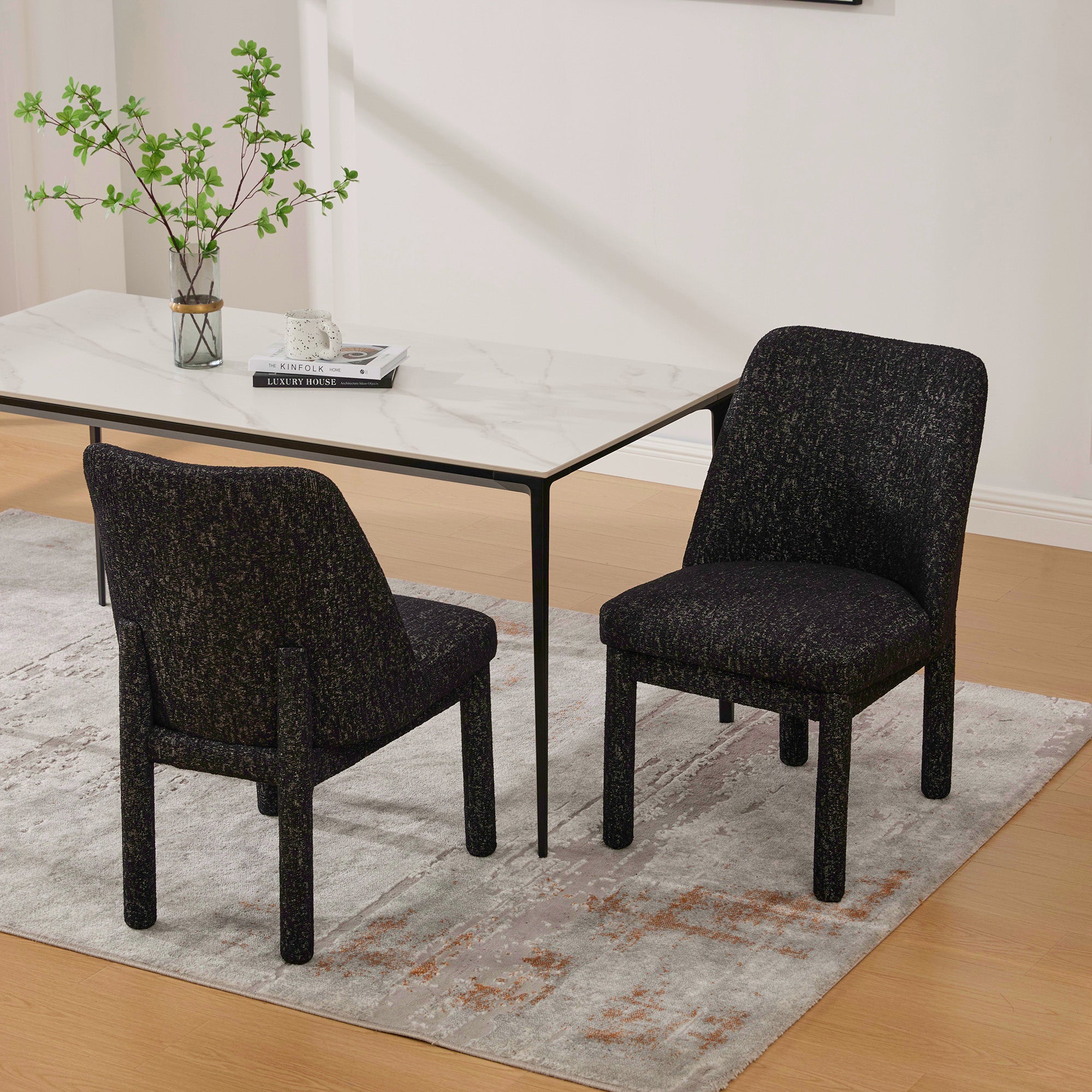 21.46" Wide Modern Minimalist Dining Chair Set of Two
