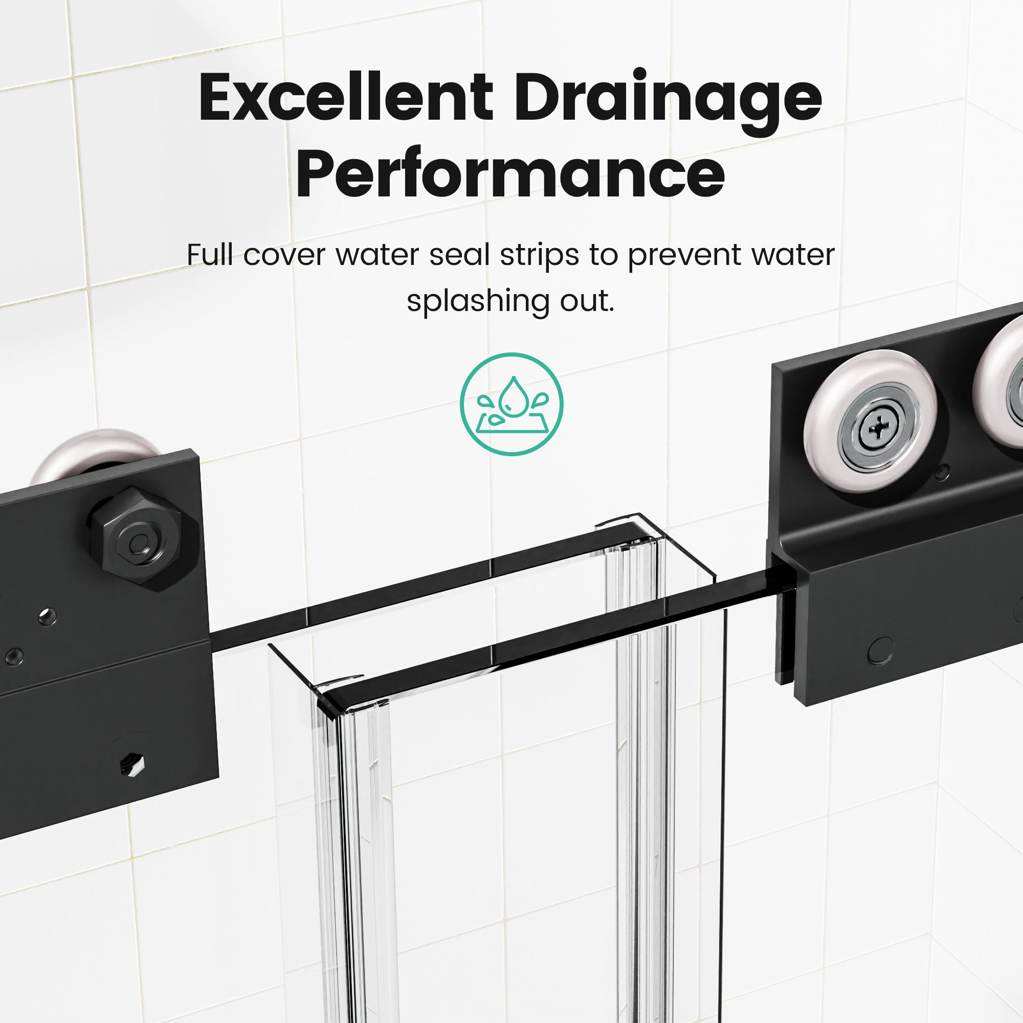 56"-60"W*72" H Semi-Frameless Double Sliding Shower Door