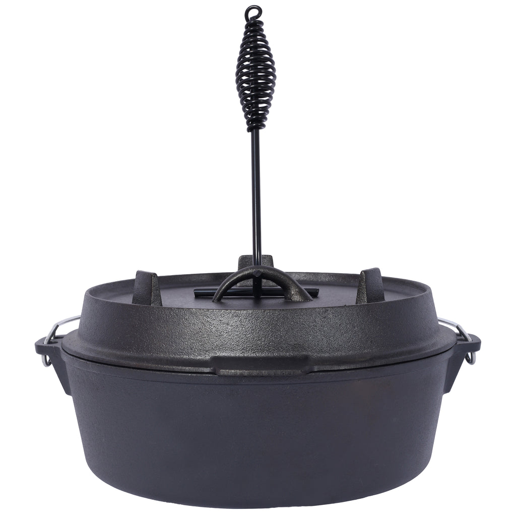 Pre-Seasoned Cast Iron Dutch Oven with Skillet Lid