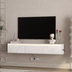 High-Gloss Suspended TV Cabinet