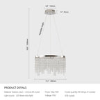 16-Inch Luxury Crystal LED Chandelier