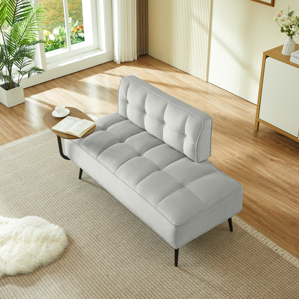54-Inch Modern Two-Seater Velvet Sofa