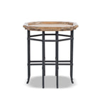 Foundry 24" Square Reclaimed Pine Wood & Iron Side Table