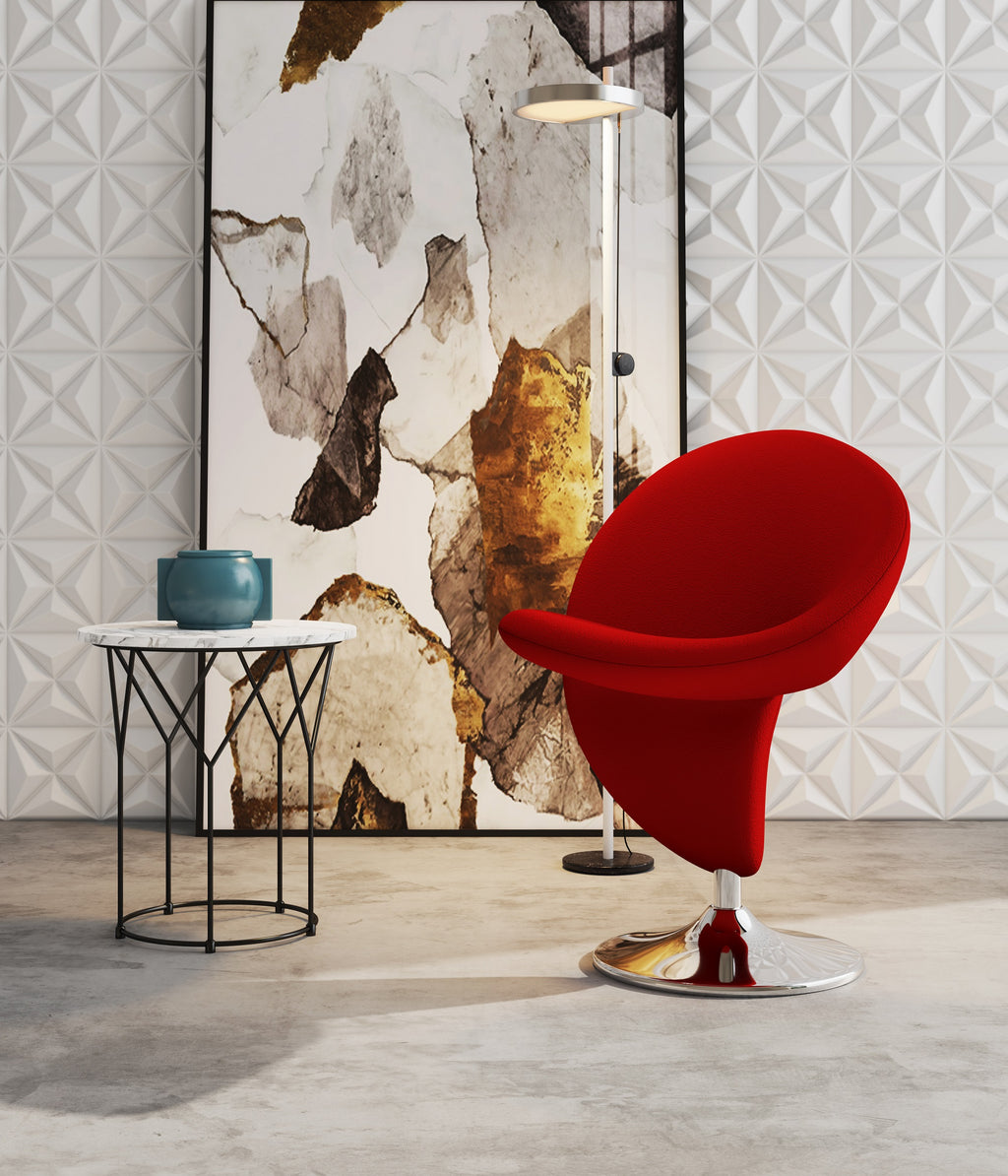 Curl Wool Blend Swivel Lounge Chair