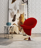 Curl Wool Blend Swivel Lounge Chair