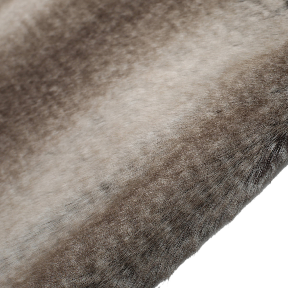 Faux Fur Throw Blanket, 60 x 50 Inches, Brown