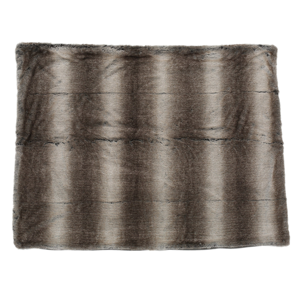 Faux Fur Throw Blanket, 60 x 50 Inches, Brown