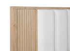 Stylish Paneled High Headboard with Textured Accents