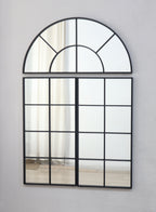 30" x 45" Large Arched Wall Mirror with Three Separate Sections