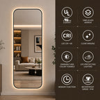 65" x 24" Oversized Backlit Rectangular LED Full Length Mirror