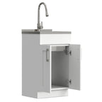 Modern Wide Shaker All-In-One 20-Inch Laundry Utility Sink and Cabinet