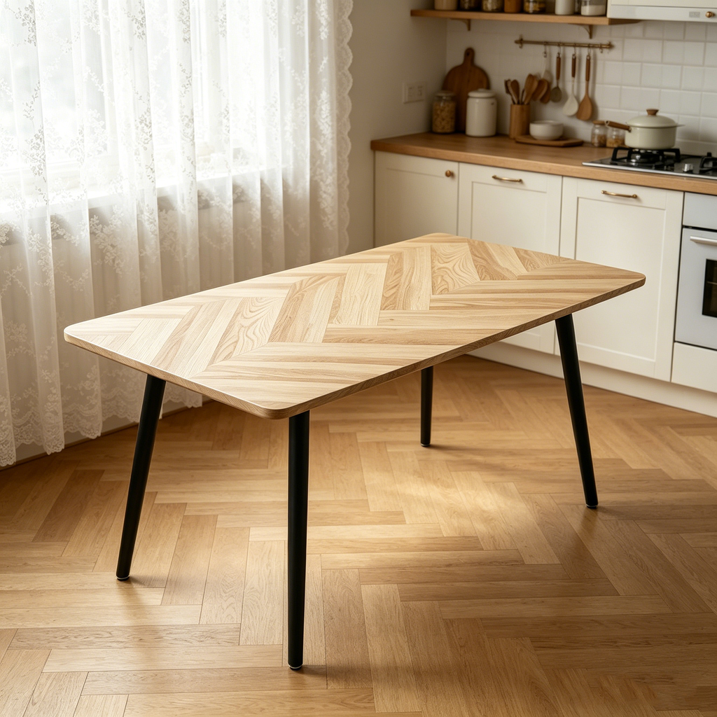 Modern Minimalist MDF Wood Color Desktop Dining Table